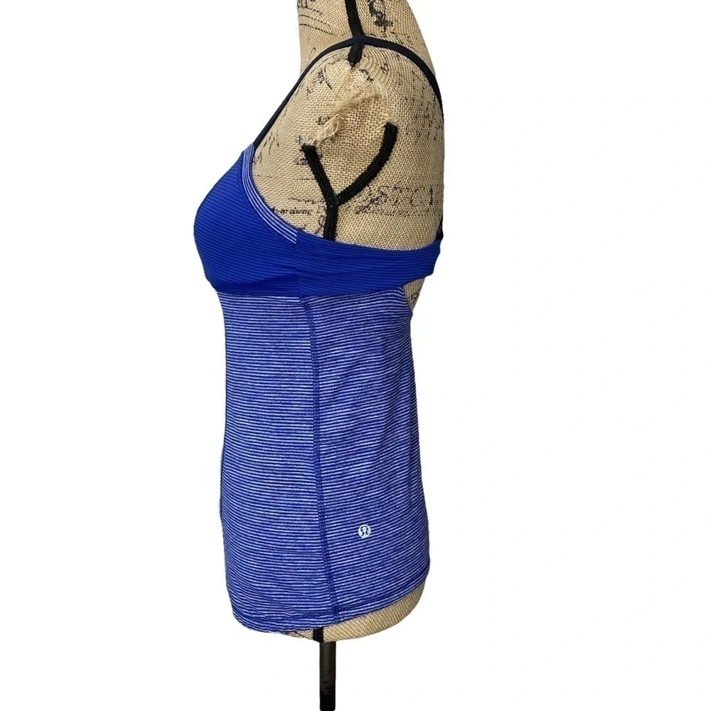 Lululemon Purple Cross Back Work Out Yoga Running Athletic Tank